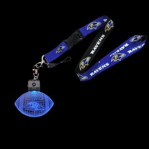 NFL Baltimore Ravens Football  3D Light Keychain and Lanyard Strap